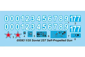 Trumpeter 1/35 Soviet 2S7 Self-Propelled Gun Scaled Plastic Model Kit image 26129