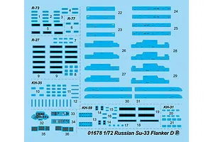 Trumpeter 1/72 Russian Su-33 Flanker D Fighter Jet Scaled Plastic Model Kit image 26237