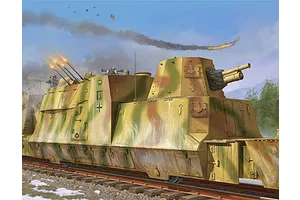 Trumpeter 1/35 German Kanonen Und Flakwagen Armoured Train Scaled Plastic Model Kit image 26323