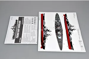 Trumpeter 1/350 French Richelieu 1943 Battleship Plastic Model Kit image 26365