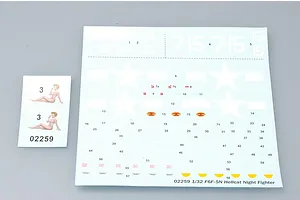 Trumpeter 1/32 F6F-5N Hellcat Night Fighter Scaled Plastic Model Kit image 26379