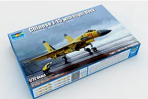 Trumpeter 1/72 Chinese J-15 Fighter Jet w/ Flight Deck Scaled Plastic Model Kit image 26397