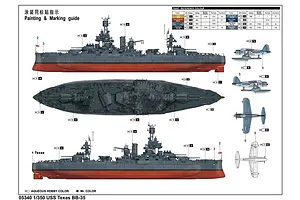 Trumpeter 1/350 USS Texas BB-35 Battleship Plastic Model Kit image 26503