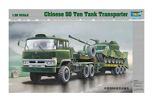 Trumpeter 1/35 Chinese 50 Ton Tank Transporter Truck Scaled Plastic Model Kit image 26649