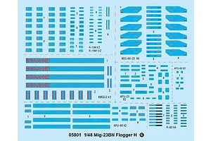 Trumpeter 1/48 Mig-23BN Flogger H Jet Scaled Plastic Model Kit image 26798