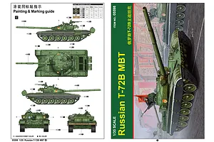 Trumpeter 1/35 Russian T-72b Main Battle Tank Scaled Plastic Model Kit image 26821