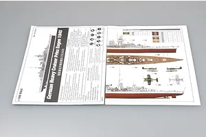 Trumpeter 1/350 German Prinz Eugen 1945 Heavy Cruiser Scaled Plastic Model Kit image 26908