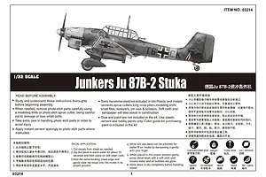 Trumpeter 1/32 Junkers Ju-87B-2 Stuka Bomber Scaled Plastic Model Kit image 26954