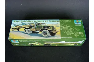 Trumpeter 1/35 SA-2 Guideline Missile w/ Transport Trailer & Truck Scaled Plastic Model Kit image 27059