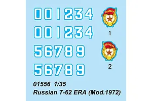 Trumpeter 1/35 Russian 1972 T-62 ERA Tank Scaled Plastic Model Kit image 27115