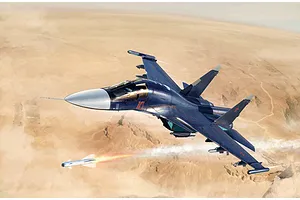 Trumpeter 1/72 Russian Su-34 Fullback Bomber/Fighter Jet Scaled Plastic Model Kit image 27179