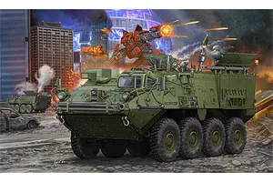 Trumpeter 1/35 M1129 Stryker Mortar Armoured Vehicle Scaled Plastic Model Kit image 27201