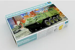 Trumpeter 1/35 M1129 Stryker Mortar Armoured Vehicle Scaled Plastic Model Kit image 27205