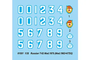Trumpeter 1/35 Russian 1975 T-62 KTD2 Tank Scaled Plastic Model Kit image 27219