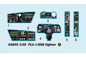 Trumpeter 1/48 PLA J-8B Fighter Jet Scaled Plastic Model Kit image 27254