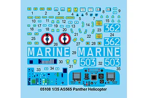 Trumpeter 1/35 AS565 Panther Helicopter Scaled Plastic Model Kit image 27280