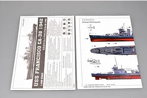 Trumpeter 1/350 USS San Francisco CA-38 1942 Heavy Cruiser Plastic Model Kit image 27386