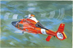 Trumpeter 1/35 US Coast Guard HH-65C Dolphin Helicopter Scaled Plastic Model Kit image 27394
