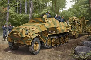 Trumpeter 1/35 German Sd.Kfz.8 DB10 Armoured 12 Ton Artillery Half-track Scaled Plastic Model Kit image 27504