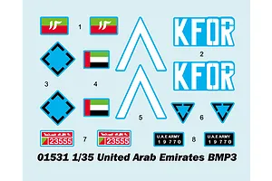 Trumpeter 1/35 United Arab Emirates BMP-3 Tank Scaled Plastic Model Kit image 27596
