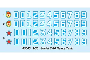 Trumpeter 1/35 Soviet T-10 Heavy Tank Scaled Plastic Model Kit image 27681