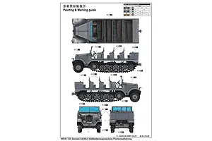 Trumpeter 1/35 German Sd.Kfz.6 Ausfuhrung Pioneer Half-track Scaled Plastic Model Kit image 27732