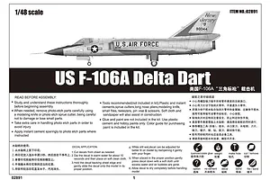Trumpeter 1/48 F-106A Delta Dart Jet Scaled Plastic Model Kit image 6
