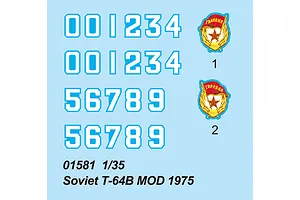 Trumpeter 1/35 Soviet 1975 T-64B Tank Scaled Plastic Model Kit image 27847