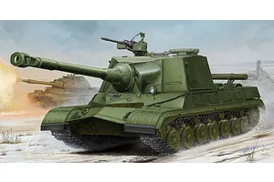 Box art illustration of a Soviet Object 268 prototype tank destroyer moving through a snowy landscape with another tank firing in the background.