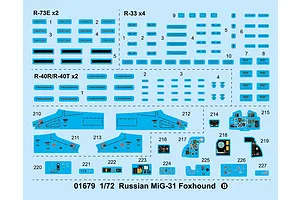 Trumpeter 1/72 Russian MiG-31 Foxhound Fighter Jet Scaled Plastic Model Kit image 27929