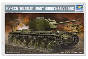 Trumpeter 1/35 Russian Tiger KV-220 Super Heavy Tank Vehicle Scaled Plastic Model Kit