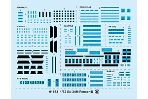 Trumpeter 1/72 Su-24M Fencer-D Jet Scaled Plastic Model Kit image 27998