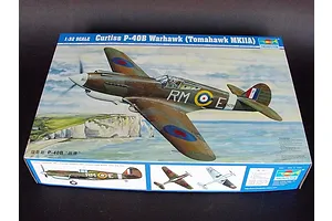 Trumpeter 1/32 Curtiss P-40B Warhawk Tomahawk Mk. II A Fighter Scaled Plastic Model Kit image 28027