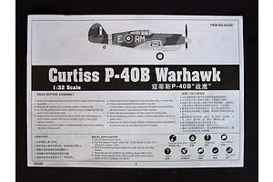 Trumpeter 1/32 Curtiss P-40B Warhawk Tomahawk Mk. II A Fighter Scaled Plastic Model Kit image 28031