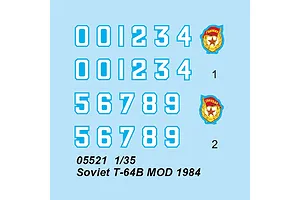 Trumpeter 1/35 Soviet 1984 T-64B Tank Scaled Plastic Model Kit image 28119