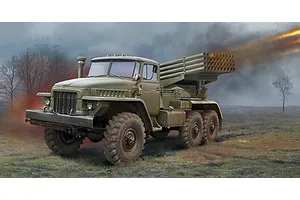 Trumpeter 1/35 Russian BM-21 Grad Multiple Rocket Launcher Truck Scaled Plastic Model Kit image 28135