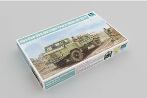 Trumpeter 1/35 Russian GAZ-66 Light Truck w/ ZU-23-2 Gun Scaled Plastic Model Kit image 28170