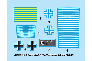 Trumpeter 1/35 German Krupp/Adrelt Waffentrager 88mm Pak-43 Self-Propelled Gun Scaled Plastic Model Kit image 28362