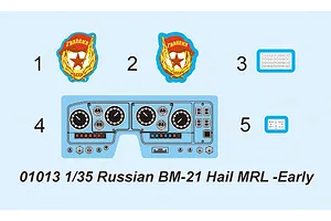 Trumpeter 1/35 Russian BM-21 Grad Multiple Rocket Launcher Truck Scaled Plastic Model Kit image 28413