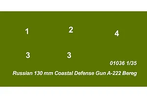 Trumpeter 1/35 Russian 130mm Coastal Defense Gun A-222 Bereg Artillery Truck Scaled Plastic Model Kit image 28430