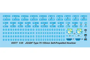 Trumpeter 1/35 JGSDF Type 75 155mm Self-Propelled Gun Scaled Plastic Model Kit image 28472