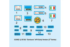 Trumpeter 1/35 B1 Centauro AFV (Early Version) Armoured Car Scaled Plastic Model Kit image 28576