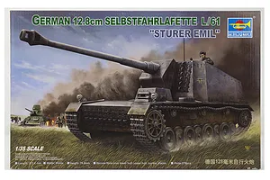Trumpeter 1/35 German 12.8cm Selbstfahrlafette L/61 Self-Propelled Scaled Plastic Model Kit image 28584