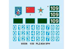 Trumpeter 1/35 PLZ-83A SPH Self-Propelled Gun Scaled Plastic Model Kit image 28598