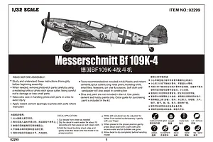 Trumpeter 1/32 Messerschmitt Bf 109K-4 Fighter Scaled Plastic Model Kit image 28623