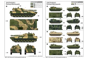 Trumpeter 1/35 Russian 2S1 Self-Propelled Gun Scaled Plastic Model Kit image 28702