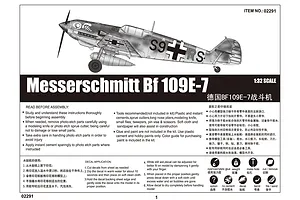 Trumpeter 1/32 Messerschmitt Bf 109E-7 Fighter Scaled Plastic Model Kit image 28736