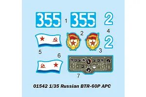Trumpeter 1/35 Russian BTR-60P Upgraded Armoured Personnel Carrier Vehicle Scaled Plastic Model Kit image 28750