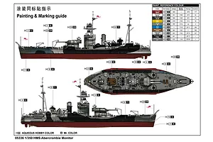Trumpeter 1/350 HMS Abercrombie Monitor Battleship Plastic Model Kit image 28787