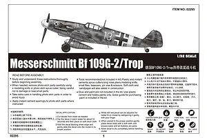 Trumpeter 1/32 Messerschmitt Bf 109G-2/Trop Fighter Scaled Plastic Model Kit image 28885
